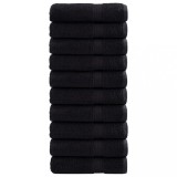 VidaXL Prosoape de m&acirc;ini premium SOLUND 10 buc. negru 50x100cm 600 gsm