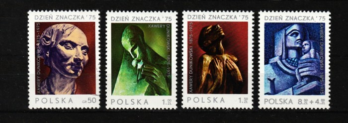 Polonia, 1975 | Ziua mărcii poştale - Artist X. Dunikowski - Picturi | MNH | aph