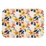 Tava de servit din plastic cu model floral, 29x20 cm, alb, CMCLASS