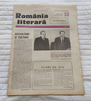 Ziarul ROM&amp;Acirc;NIA LITERARĂ (18 mai 1989) Nr. 20 foto