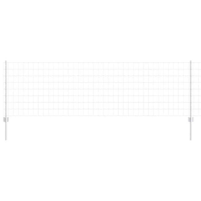 vidaXL Gard și St&acirc;lp Argintiu 0,8 x 10 m Oțel 3336170