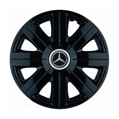 Set 4 Capace Roti, potrivite jantelor de R14, pentru Mercedes-Benz, model Cosmos Negru foto