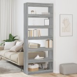 vidaXL Bibliotecă cu raft Altele sonoma gri 80 x 30 x 198 cm Lemn compozit