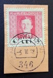 Ocupația Austro-Ungară &icirc;n Rom&acirc;nia 1918 - Timbru Feldpost pe Fragment de Plic &bdquo;&Icirc;mpăratul Carol I / 4 LEI&rdquo; -CLN1