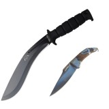 Maceta Kukri 40 cm, teaca material textil si Cutit tip Briceag de buzunar 20 cm ems2311