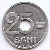 Romania 25 Bani 1921 - Ferdinand I, Aluminiu, 19 mm KM-44 (5)