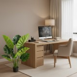 Planta Artificiala Tip Monstera Deliciosa, Cu Frunze Bogate, 120 cm, Verde
