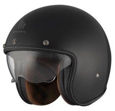 Casca open face pentru scuter - motocicleta MT Le Mans 2 S SV negru lucios (ochelari soare integrati) &ndash; omologare noua ECE 22.06 S (55/56cm)