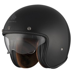 Casca open face pentru scuter - motocicleta MT Le Mans 2 S SV negru lucios (ochelari soare integrati) &ndash; omologare noua ECE 22.06 XS (53/54cm)