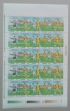 TIMBRE ROM&Acirc;NIA LP 1409a C.E. de Fotbal Anglia COALĂ -5 ștraifuri de 5 MNH, Nestampilat