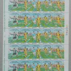 TIMBRE ROMÂNIA LP 1409a C.E. de Fotbal Anglia COALĂ -5 ștraifuri de 5 MNH