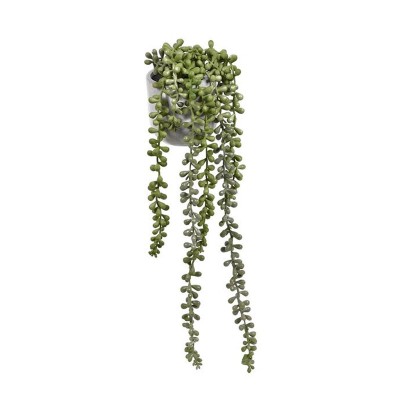 Ghiveci decorativ cu planta lunga artificiala, verde, 45 cm, ATU-088178 foto