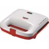 Sandwich maker Albatros S2A-750, 750 W, Carcasă termoizolantă, Plăci antiaderente, M&acirc;ner termorezistent, Indicator pre&icirc;ncălzire-funcționare, Alb/Rosu