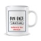 Cana alba personalizata, Indiferenta face diferenta, ceramica, INOVATIX&reg;. 330 ml