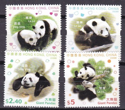 Hong Kong 2008 fauna panda MI 1493-1496 MNH ww74 foto
