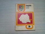 GEOGRAFIE - Judetul TULCEA - Manual Clasa a 3 -a - Vulcu Bujor - 1976, 96 p., Alta editura, Clasa 3