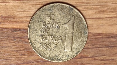 R10 Korea / Coreea de Sud - moneda de colectie exotica - 1 won 1967 - foarte greu de gasit foto