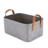 Coș Depozitare Rectangular Eva Poliester 34X23.5X15.5 Cm &ndash; Gri | Organizatoare Baie