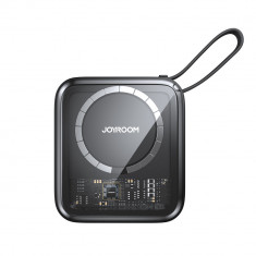 Power Bank Cu Inducție Joyroom 10000mAh Icy Series 22,5W Cu Cablu USB C încorporat Negru (JR-L006)