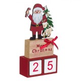 Decoratiune Craciun, Calendar, Lemn, 20 cm, Multicolor, Oem