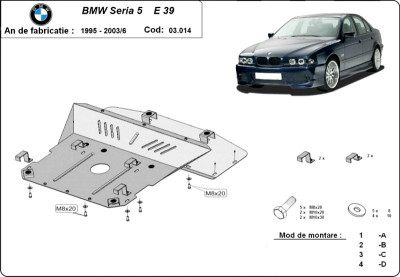 Scut motor metalic Bmw Seria 5 E39 1995-2004 foto