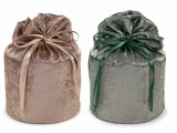 Cumpara ieftin Set 6 saculeti Craciun textil verde maro &Oslash;23cmx30H