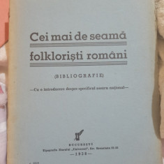 1938 Cei mai de seama folkloristi romani G.T. Niculescu-Varone brosata