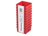 Cuvă roşie joasă 105x105x50mm 10buc TAGER BOX