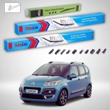 Cumpara ieftin Ștergătoare Citro&euml;n C3 Picasso Faza 1 MPV 2009-2010 | Set Față și Spate Flat Premium &ndash; TeamCar&reg;