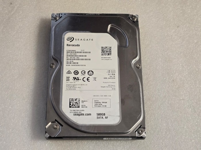 Hard disk desktop Seagate BarraCuda 3.5 500GB 7200RPM 16MB SATA3 (ST500DM002)