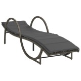 Cumpara ieftin Sezlong cu perna, gri, 60x199x42 cm, poliratan