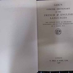 Gasc`s Concise Dictionary Of The French & English Languages - J. Marks ,549921