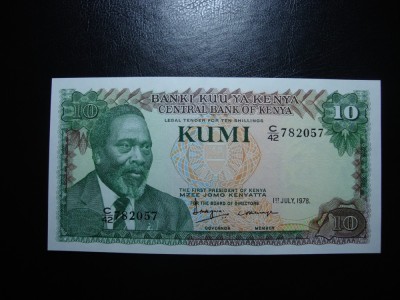 KENYA 10 SCHILLINGS 1978 UNC foto