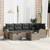 VidaXL Set de canapele pentru grădină 7 pcs Gri 234 x 124 x 85 cm 3359088