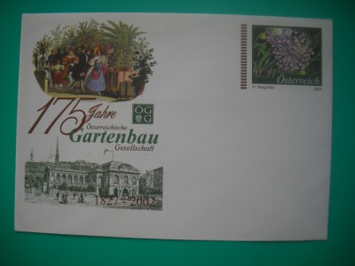HOPCT PLIC S NR 741 FDC GARTENBAU [ HORTICULTURA ] 175 ANI 1827-2002 AUSTRIA-NECIRCULAT foto