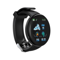 Resigilat Ceas Smartwatch Techstar&reg; D18, 1.3inch OLED, Bluetooth 4.0, Monitorizare Tensiune, Puls, Oxigenarea Sangelui, Waterproof IP65, Negru