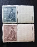 Boemia și Moravia 1942 Aniversare Adolf Hitler Set 2 Perechi Orizontale (30h+20h și 60h+40h) cu C&acirc;mpuri Albe Dreapta MNH Neștampilat - A0029