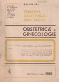 Revista de Obstetrica si Ginecologie, Octombrie-Decembrie, 1985 foto