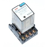 Releu industrial, elSales, ELS-REL-24/11-AC, 24V - AC / 11P cu soclu, Dimensiuni 36,4 x 32,5 x 54,2 mm