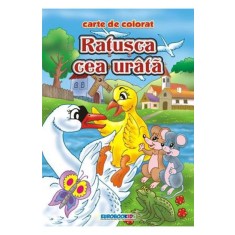 Carte de colorat - Ratusca cea urata