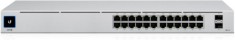 SWITCH Ubiquiti, Gigabit x 24, SFP x 1, managed, rackabil, carcasa metalica, &quot;USW-24&quot; (timbru verde 2 lei)