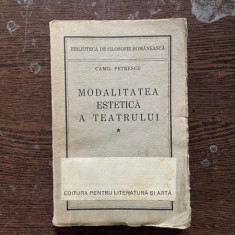 Camil Petrescu - Modalitatea estetica a teatrului. Principalele concepte despre reprezentatia dramatica si critica lor (1937)