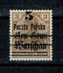 Polonia 1919 - Mi.No.15II neștampilat, cota mare