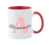 Cana maner rosu personalizata prenume Alexandra, INOVATIX&reg;. 330ml