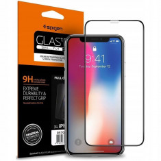 Folie de protectie Spigen Glass FC pentru Apple iPhone 11/XR Negru