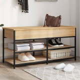 Cumpara ieftin Bancă de pantofi, stejar sonoma, 100x42,5x50 cm, lemn prelucrat