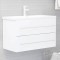 Gossi dulap de chiuveta, alb, 80x38,5x48 cm, pal