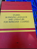 Studies in English Language and Literature for Refresher Courses