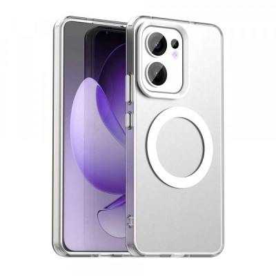 Husa MagSafe pentru Oppo Reno13 FS 5G / Reno13 F 4G / Reno13 F, Techsuit, CandyCase, Alba foto