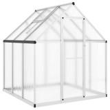 Cumpara ieftin Sere cu cadru de baza, argintiu, 169x169x195 cm, aluminiu